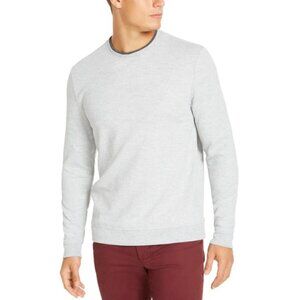Tasso Elba Men's Textured Ribbed Trim Crew Sweatshirt -M